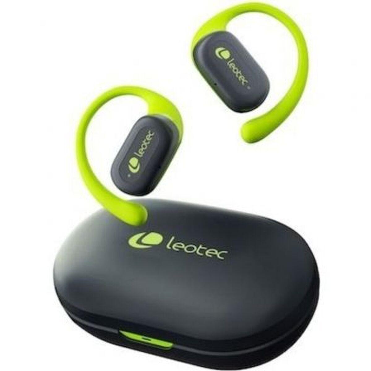 LEOTEC LETWS01G åbne sportshovedtelefoner - grå/grøn, Bluetooth 5.3 billede