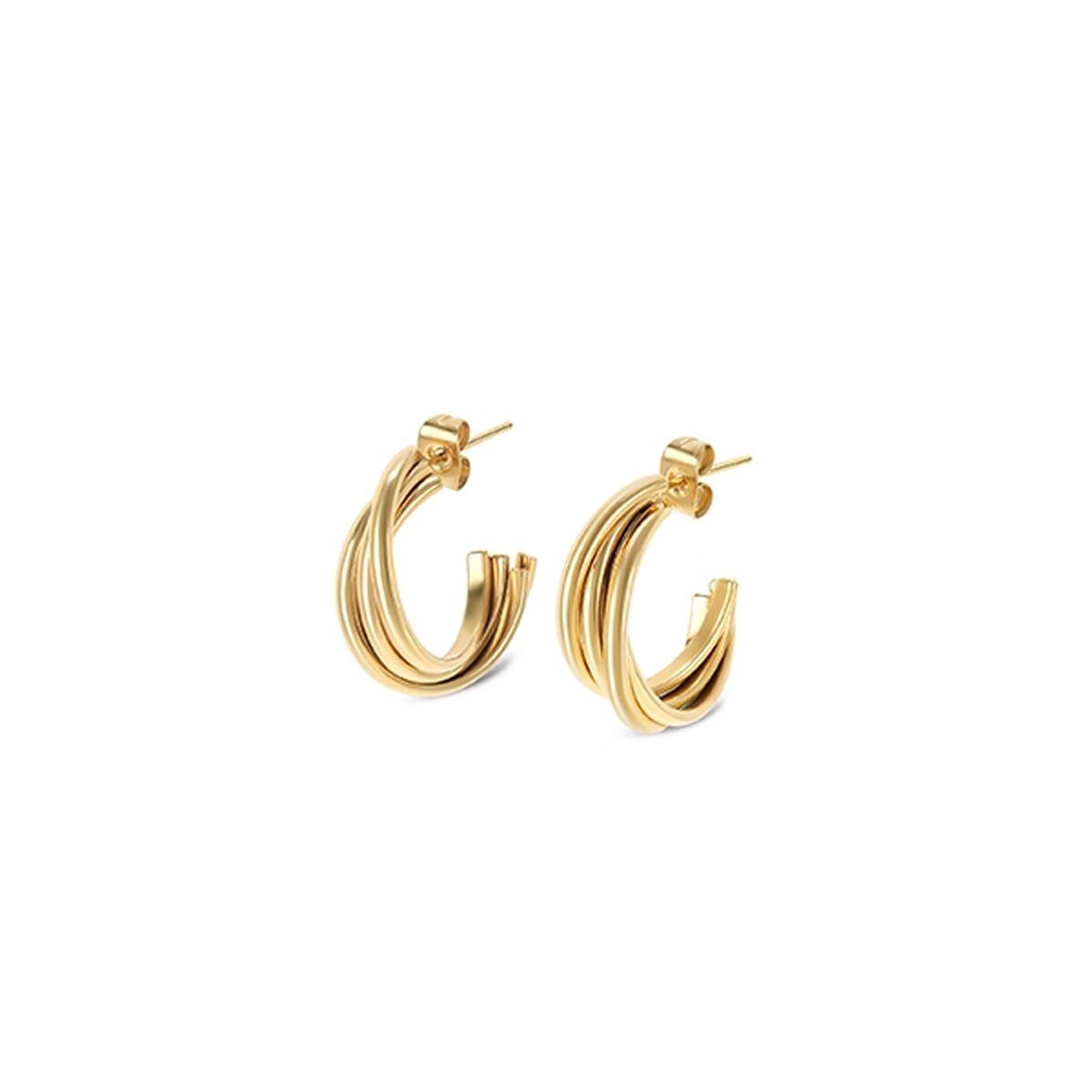 One Jewels OJLE03G - gyldne creoler til kvinder billede