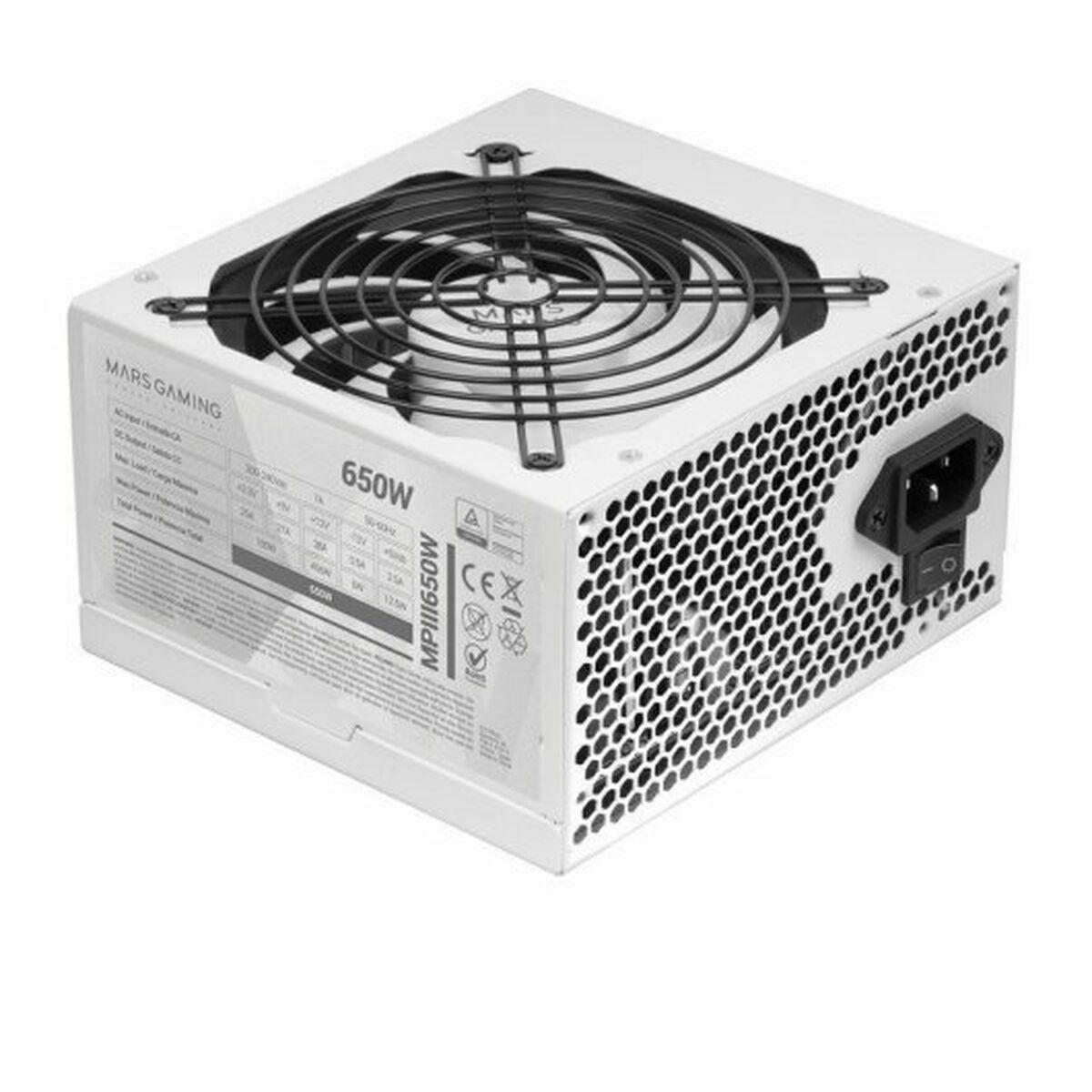 Mars Gaming MPIII650W - ATX strømforsyning 650 W, hvid billede