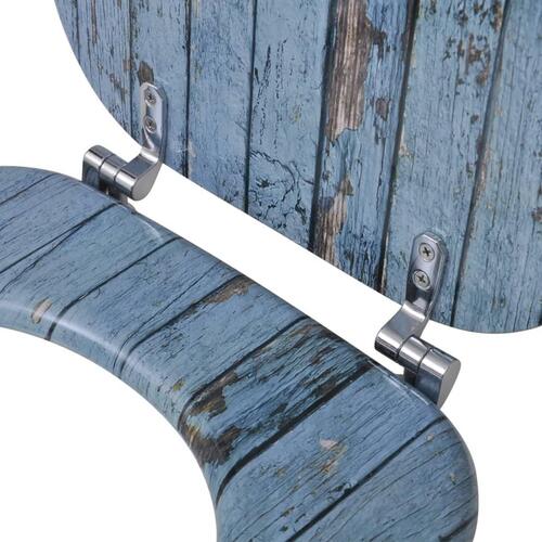 Toiletsæder med låg 2 stk. gammelt trædesign MDF