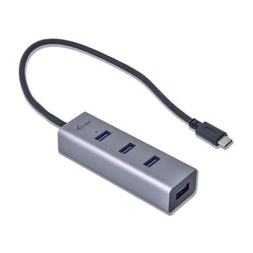USB Hub i-Tec C31HUBMETAL403 USB x 4 Grå