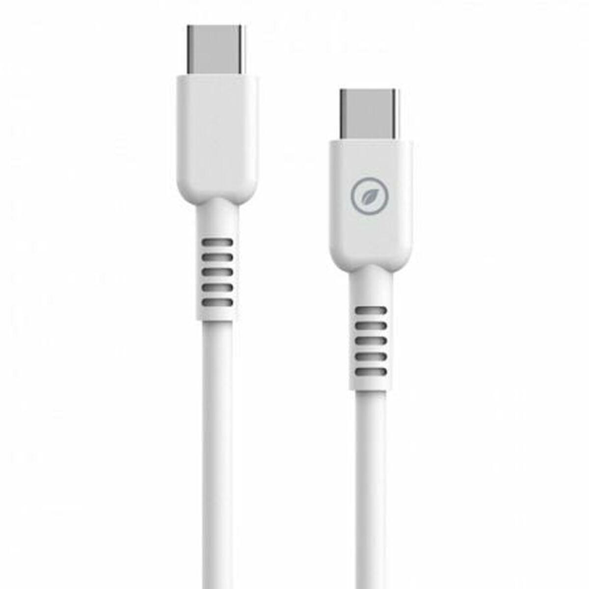 Muvit MCUSC0008 USB‑C til USB‑C kabel 1,2 m - Hvid/Sort, 60 W billede