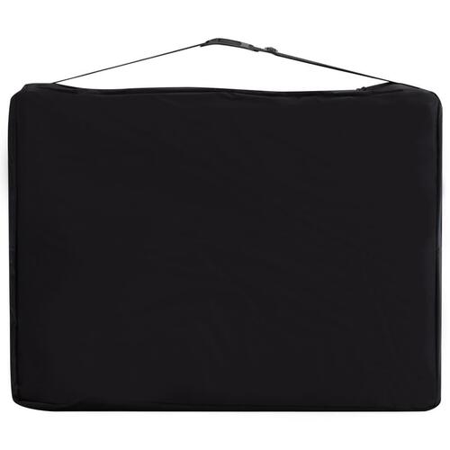 Foldbart massagebord 2 zoner aluminium hvid og lilla