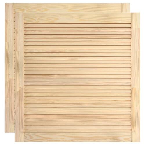 Skabslåger 2 stk. 61,5x59,4 cm lameldesign massivt fyrretræ
