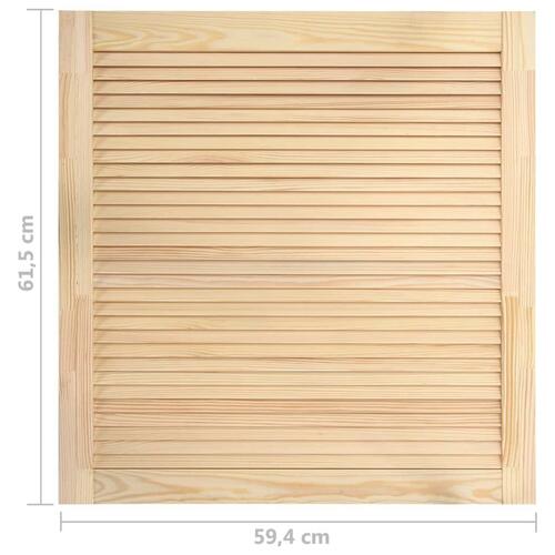 Skabslåger 2 stk. 61,5x59,4 cm lameldesign massivt fyrretræ