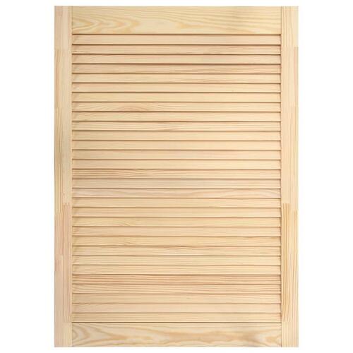 Skabslåger 2 stk. 69x39,4 cm lameldesign massivt fyrretræ