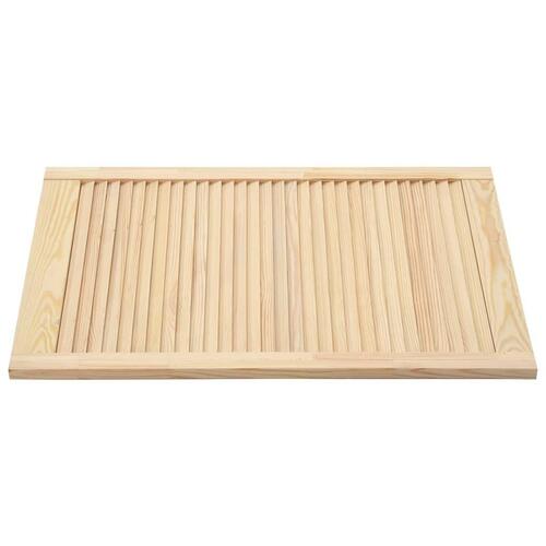 Skabslåger 2 stk. 69x39,4 cm lameldesign massivt fyrretræ