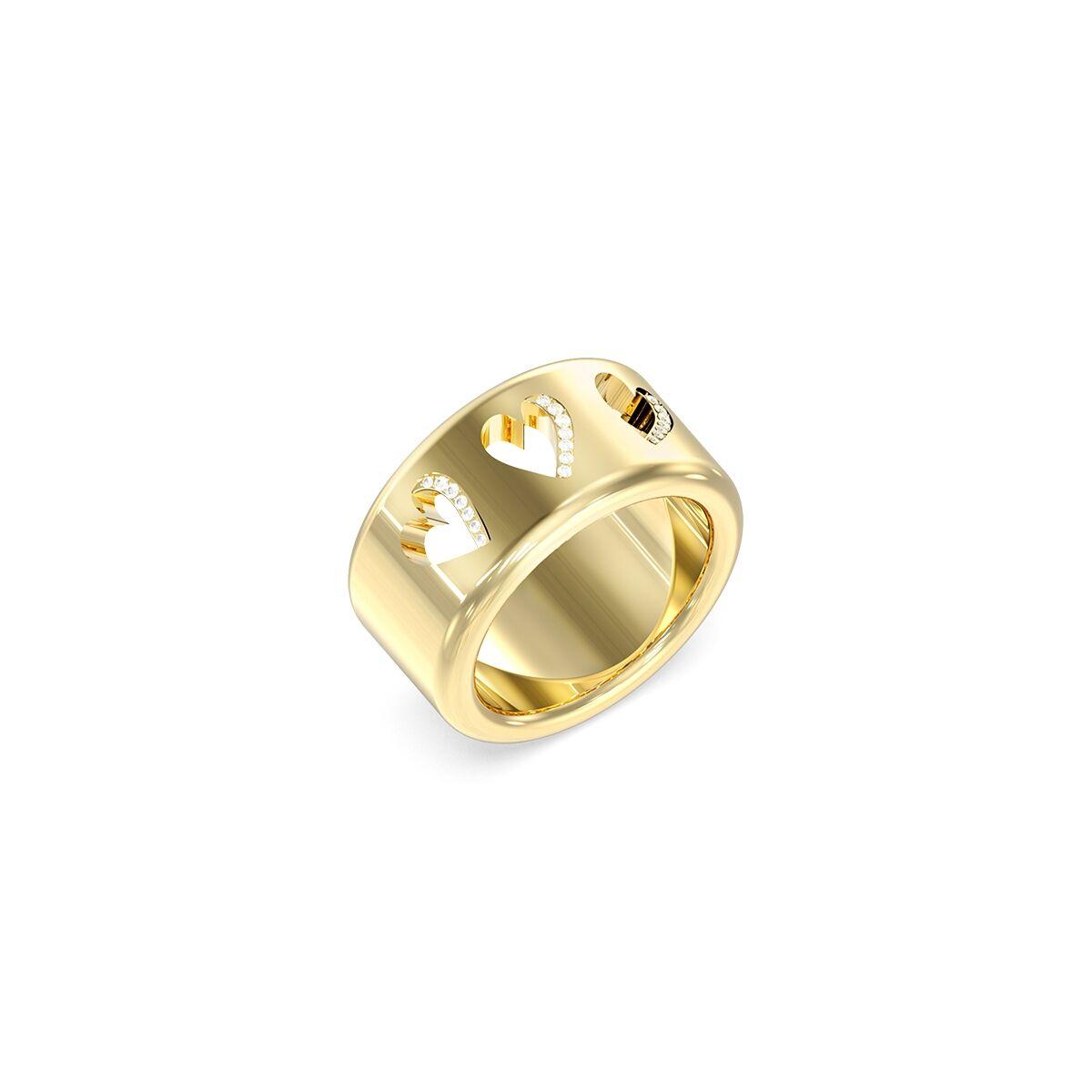 Guess JUBR06086JWYG58 ring til kvinder - gylden, elegant hjerte-design billede