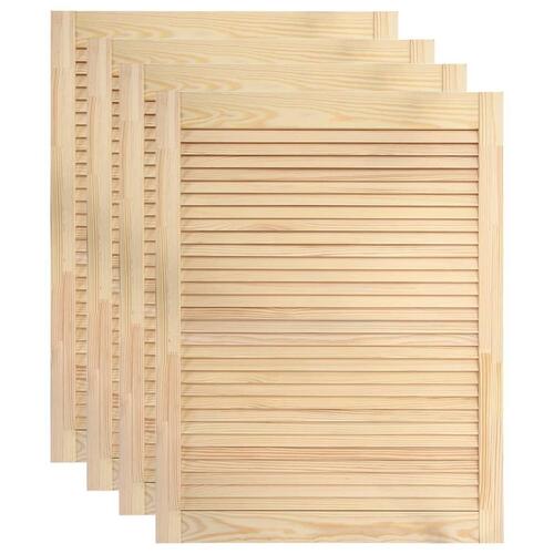 Skabslåger 4 stk. 69x49,4 cm lameldesign massivt fyrretræ