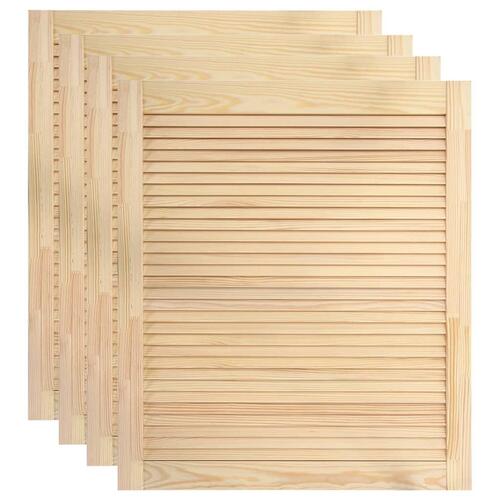 Skabslåger 4 stk. 69x59,4 cm lameldesign massivt fyrretræ