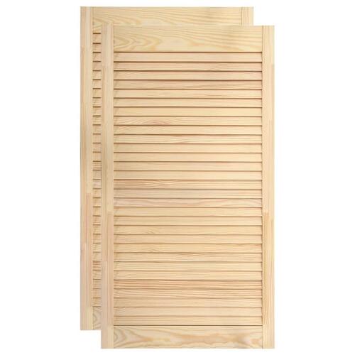 Skabslåger 2 stk. 99,5x39,4 cm lameldesign massivt fyrretræ