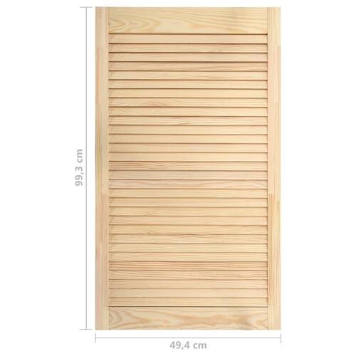 Skabslåger 2 stk. 99,3x49,4 cm lameldesign massivt fyrretræ