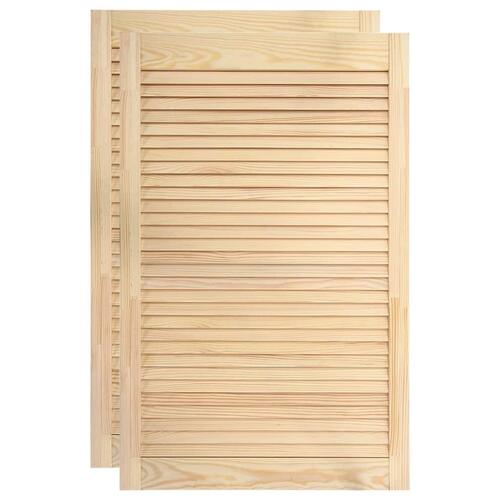 Skabslåger 2 stk. 99,3x59,4 cm lameldesign massivt fyrretræ