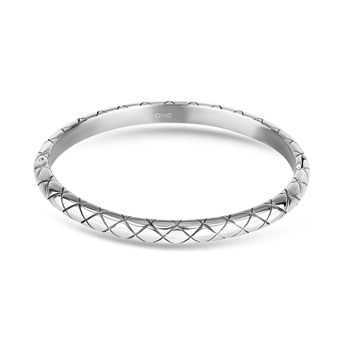 One Jewels OJDFB02S-M armbånd - sølvfarvet bangle til kvinder billede