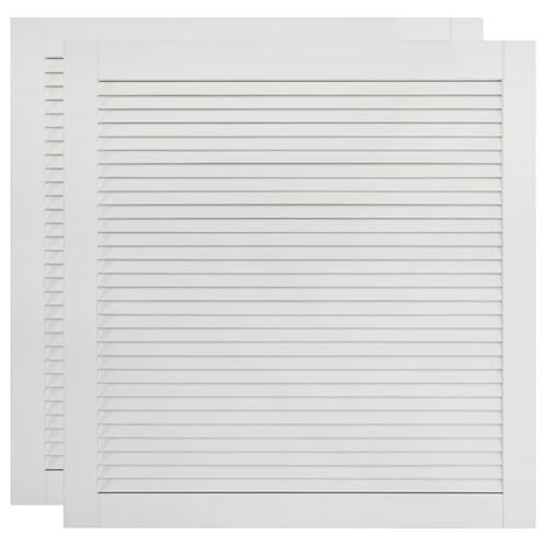 Skabslåger 2 stk. 61,5x59,4 cm lameldesign massivt fyr hvid