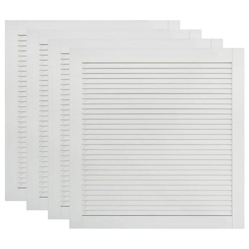 Skabslåger 4 stk. 61,5x59,4 cm lameldesign massivt fyr hvid