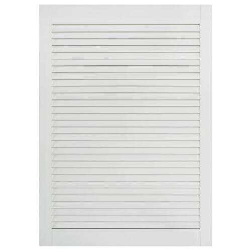 Skabslåge 69x39,4 cm lameldesign massivt fyrretræ hvid