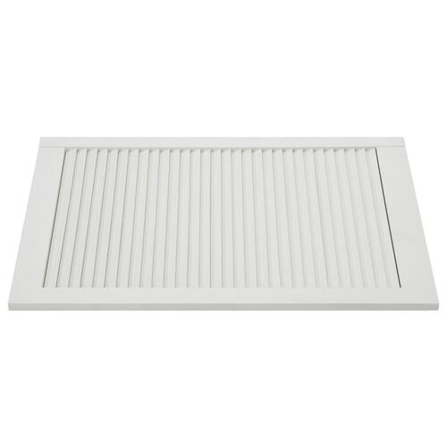 Skabslåge 69x39,4 cm lameldesign massivt fyrretræ hvid