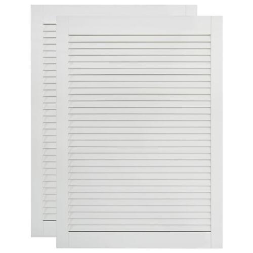 Skabslåger 2 stk. 69x39,4 cm lameldesign massivt fyr hvid