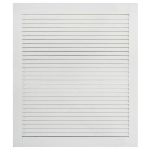 Skabslåge 69x59,4 cm lameldesign massivt fyrretræ hvid