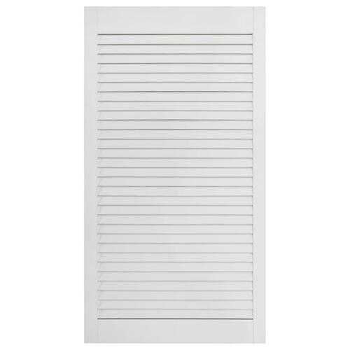 Skabslåge 99,3x39,4 cm lameldesign massivt fyrretræ hvid