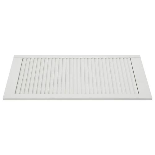 Skabslåge 99,3x39,4 cm lameldesign massivt fyrretræ hvid