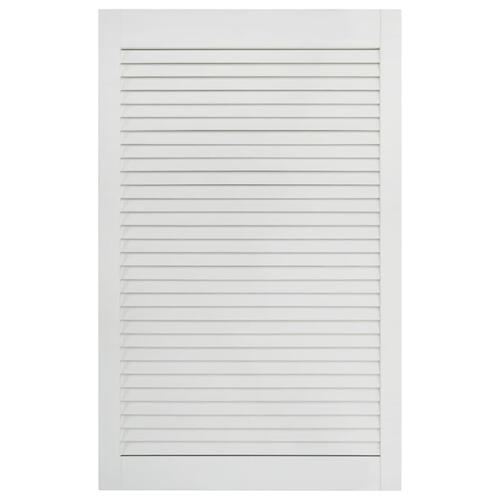 Skabslåge 99,3x59,4 cm lameldesign massivt fyrretræ hvid