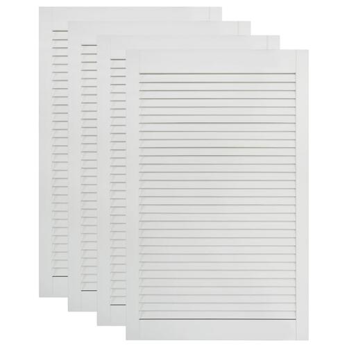 Skabslåger 4 stk. 99,3x59,4 cm lameldesign massivt fyr hvid