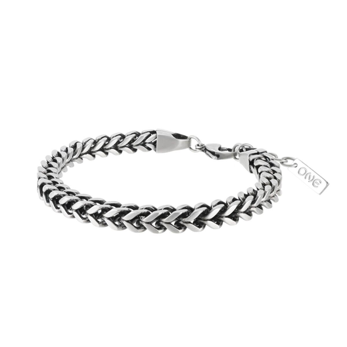One Jewels OAMB3220SS armbånd til mænd - sølvfarvet kæde billede