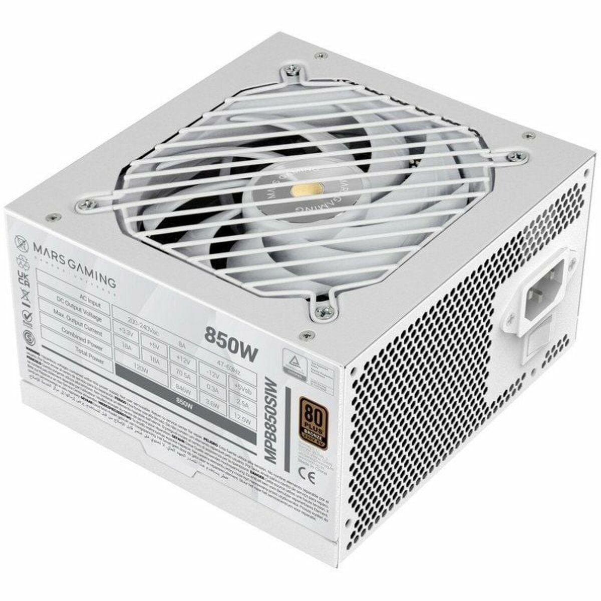 Mars Gaming MPB850SIW strømforsyning 850 W ATX - hvid, 80 Plus Bronze billede