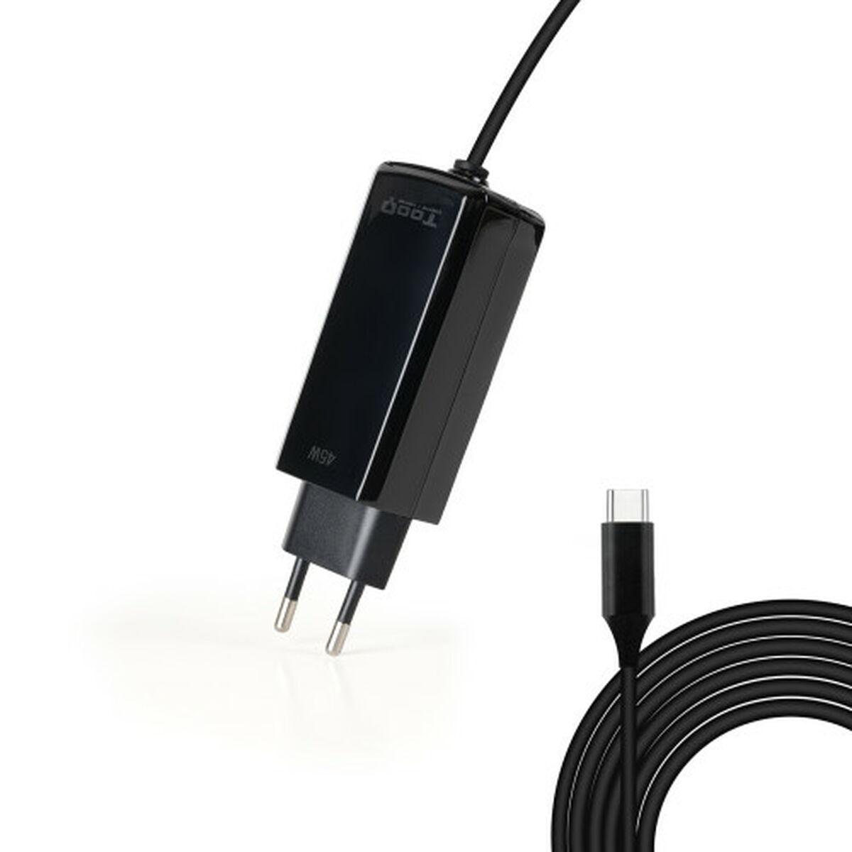 TooQ TQLC-USBCGAN45PD-C laptop-oplader 45 W USB-C PD - Sort billede