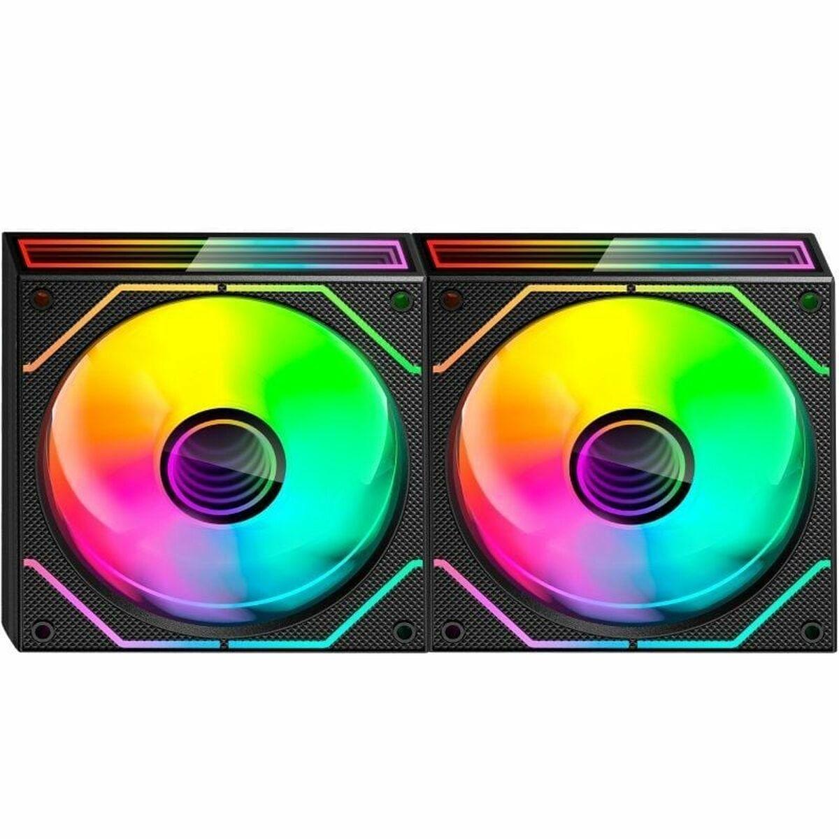 Mars Gaming MF-3DPROX2R - 120 mm ARGB CPU-køler ventilatorsæt (2 stk.) billede