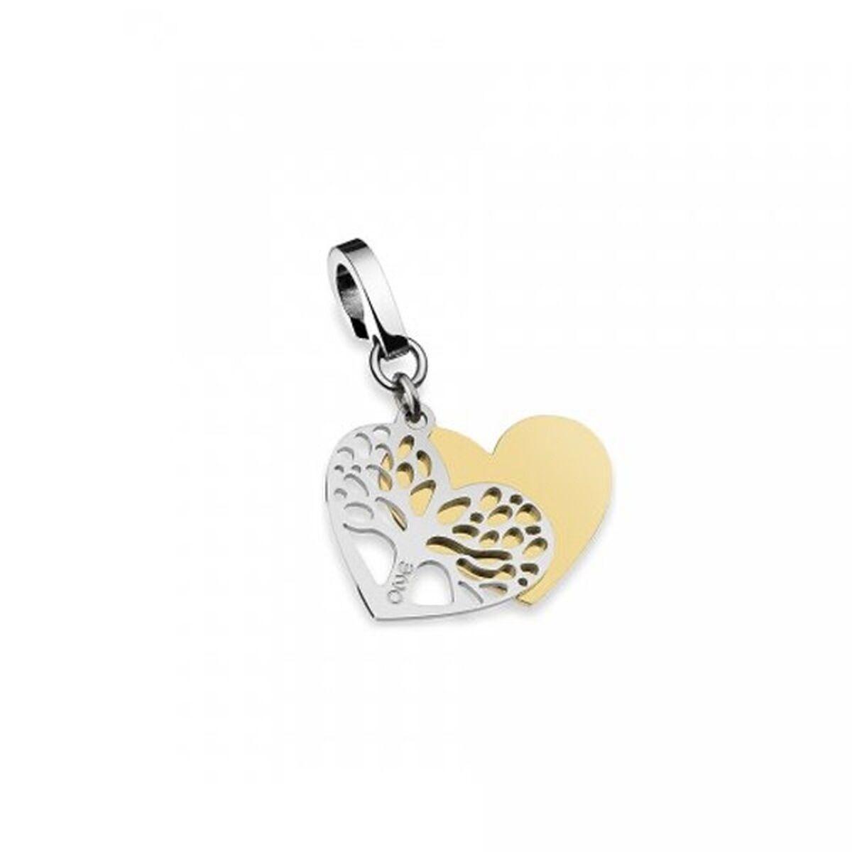 One Jewels OJEBC608 hjertevedhæng - sølvfarvet charm billede