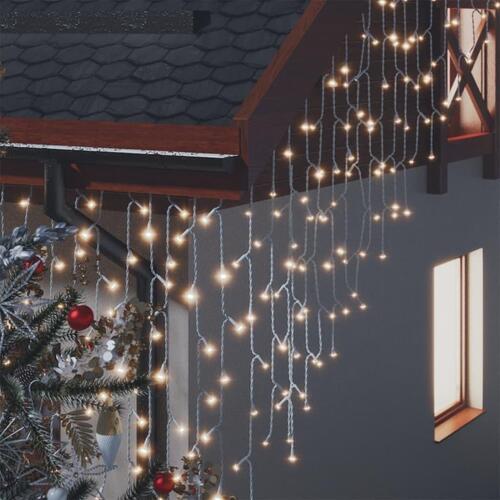 Lysgardin 10 m 400 LED'er 8 funktioner varm hvid