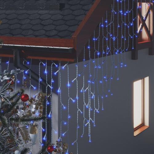 Lysgardin 10 m 400 LED'er 8 funktioner blå