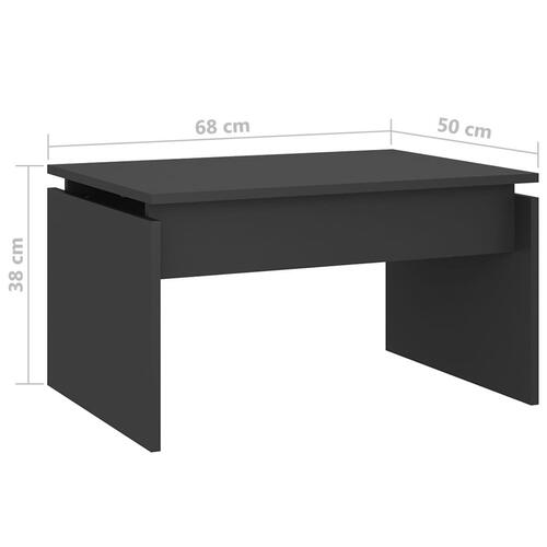 Sofabord 68x50x38 cm spånplade grå