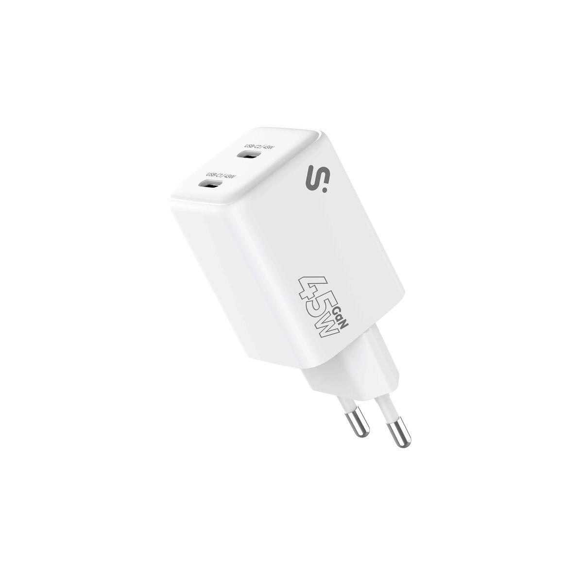 Subblim SUBCHG-6G4520 vægoplader - hvid, 120 W, 2× USB‑C + 4× USB billede