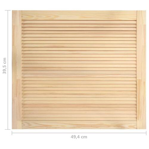 Skabslåger 2 stk. 39,5x49,4 cm lameldesign massivt fyrretræ