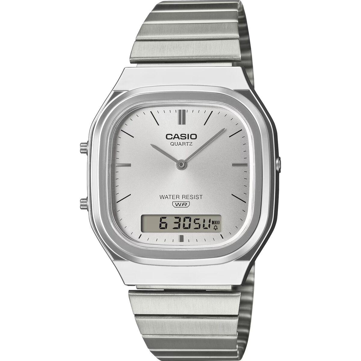 Casio AQ-240E Edgy - herreur i sølv, kvarts billede