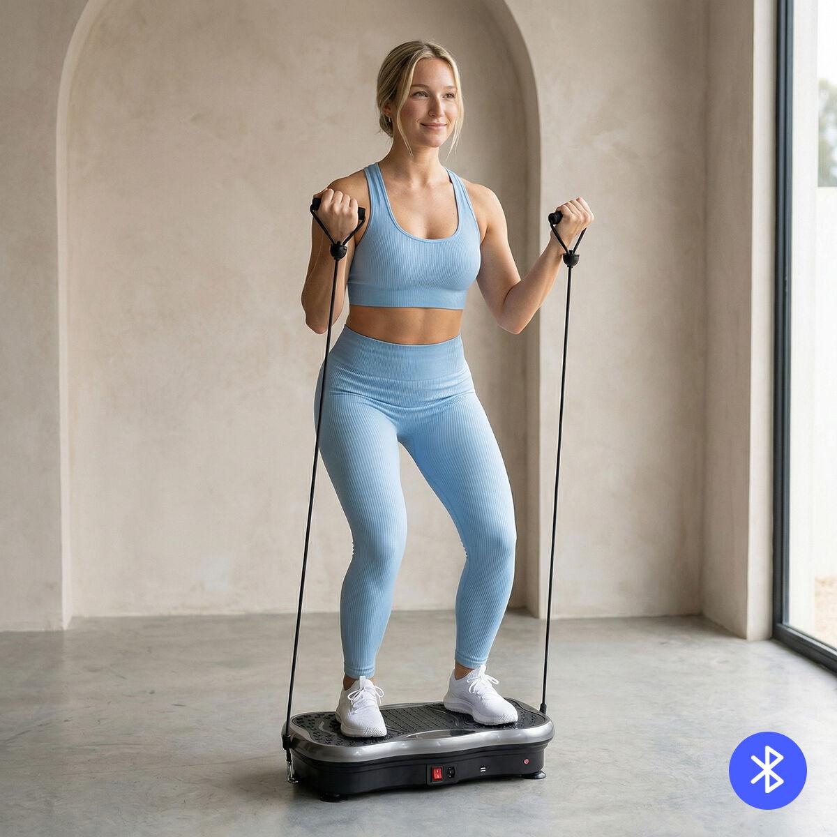 Vivflow vibrationsplatform med højtaler, modstandsbånd og fjernbetjening billede