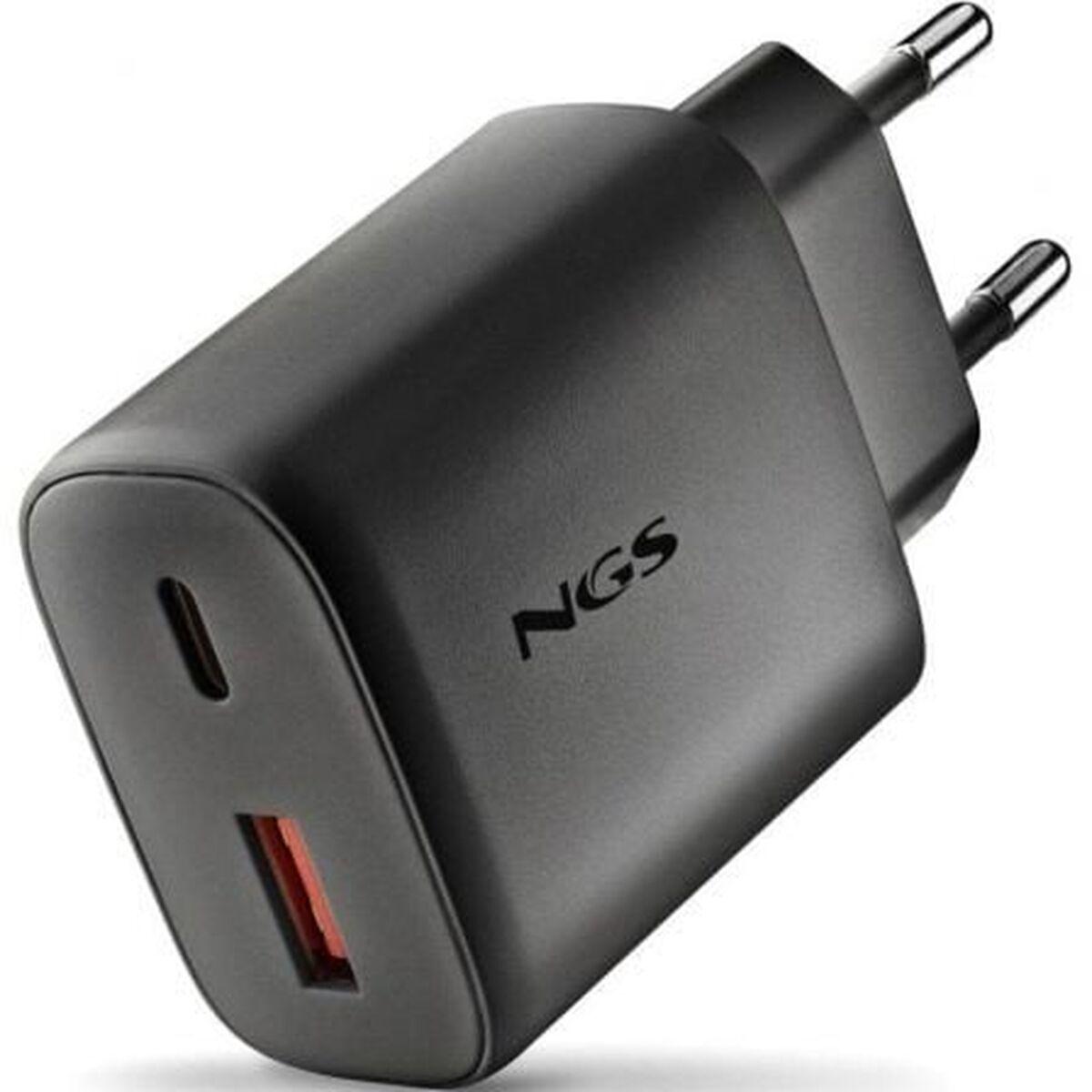 NGS ERA45WBLACK 45 W - USB-C/USB-A laptop-oplader billede