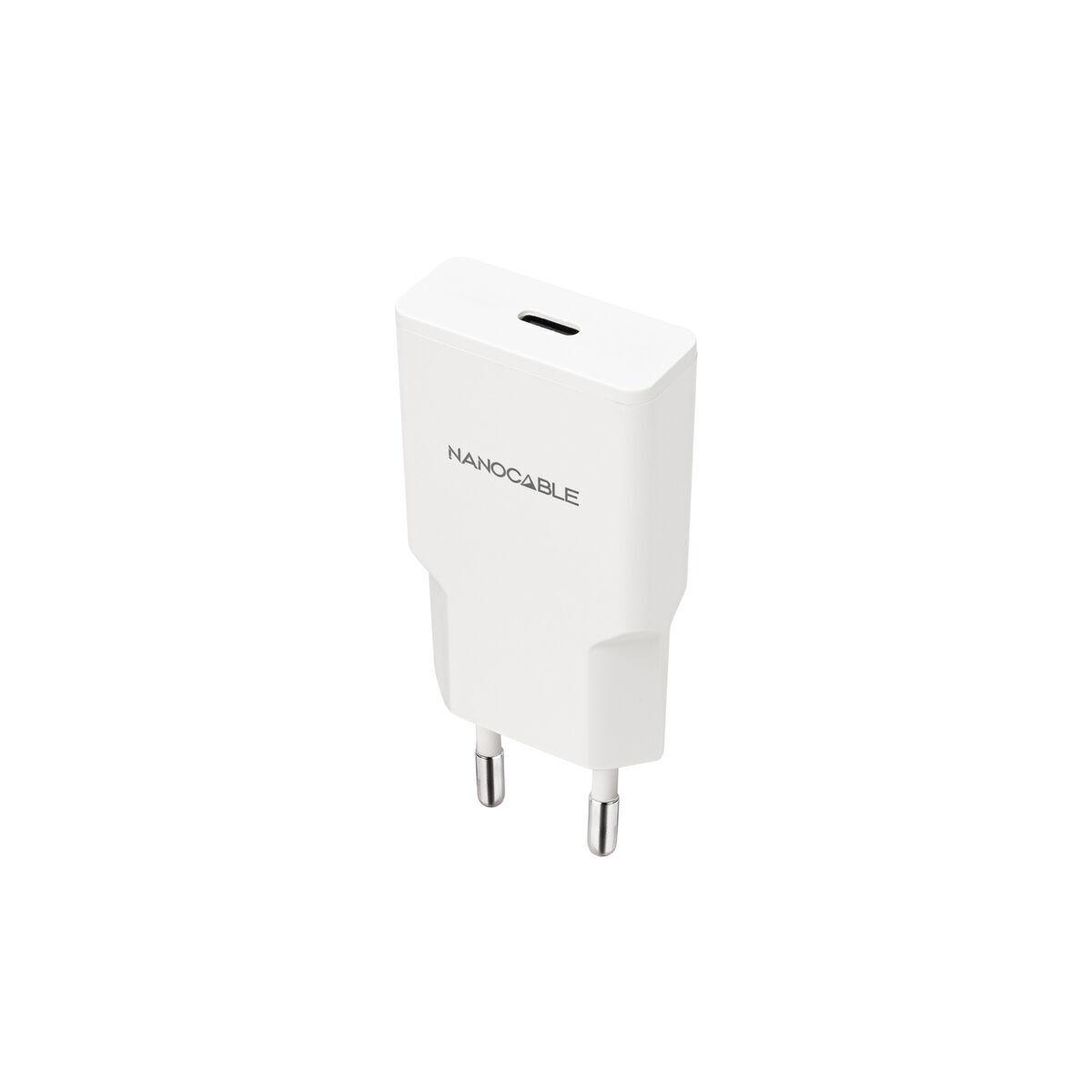 NANOCABLE 10.10.2024 vægoplader med USB‑C - Hvid billede