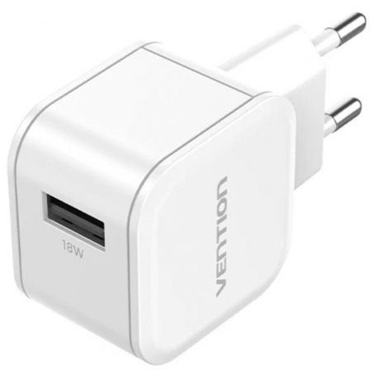 Vention FEKW0-EU vægoplader - 18 W, EU-stik, USB, sort billede