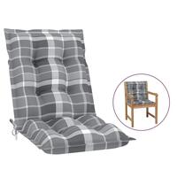 Stolehynde m. lav ryg 4 stk. 100x50x7 cm oxfordstof gråternet