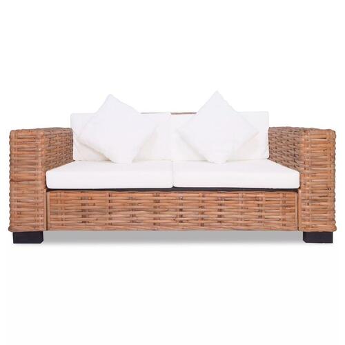 Sofasæt 15 dele naturlig rattan