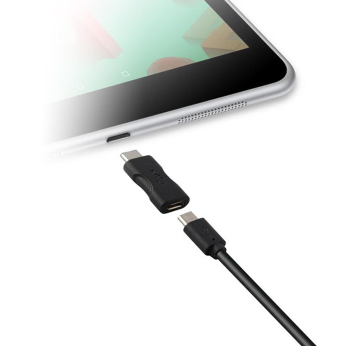 KSIX BXADAPC02 USB 2.0 til USB-C 3.1 adapter - Sort billede