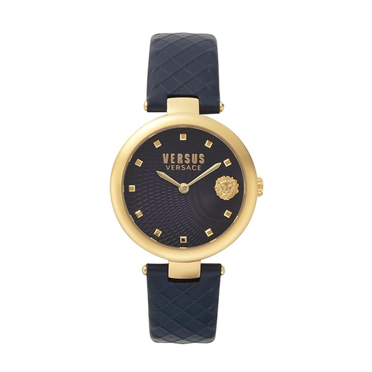 Versace Versus Buffle Bay dameur 36 mm - blå læderrem billede