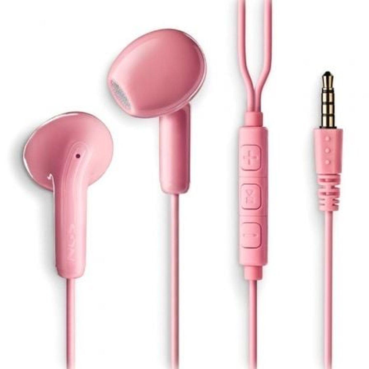 NGS CROSSFLIPPINK in-ear hovedtelefoner - pink, 3,5 mm jack billede