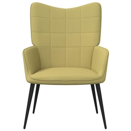 Lænestol med fodskammel 62x68,5x96 cm stof grøn