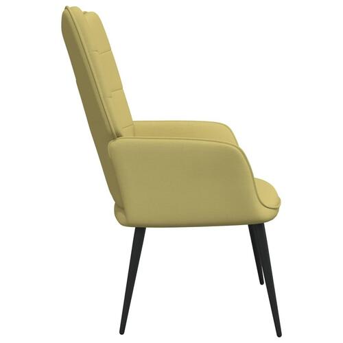 Lænestol med fodskammel 62x68,5x96 cm stof grøn